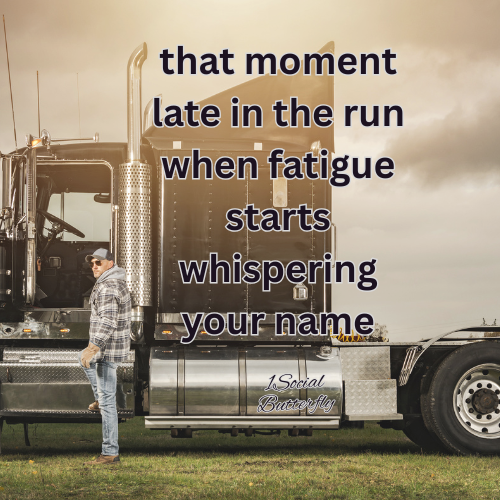 Truck driver feeling fatigued outdoors.